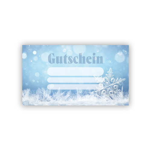 XXL - Geschenkgutschein - Weihnachten - Schneeflocke hellblau