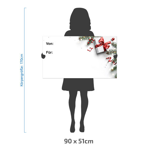 Individueller - XXL - Geschenkgutschein - Weihnachten (90x51 cm) - Weiße Weihnachten