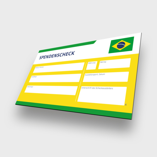 Brasilien - Spendenscheck Übergabescheck - neutral