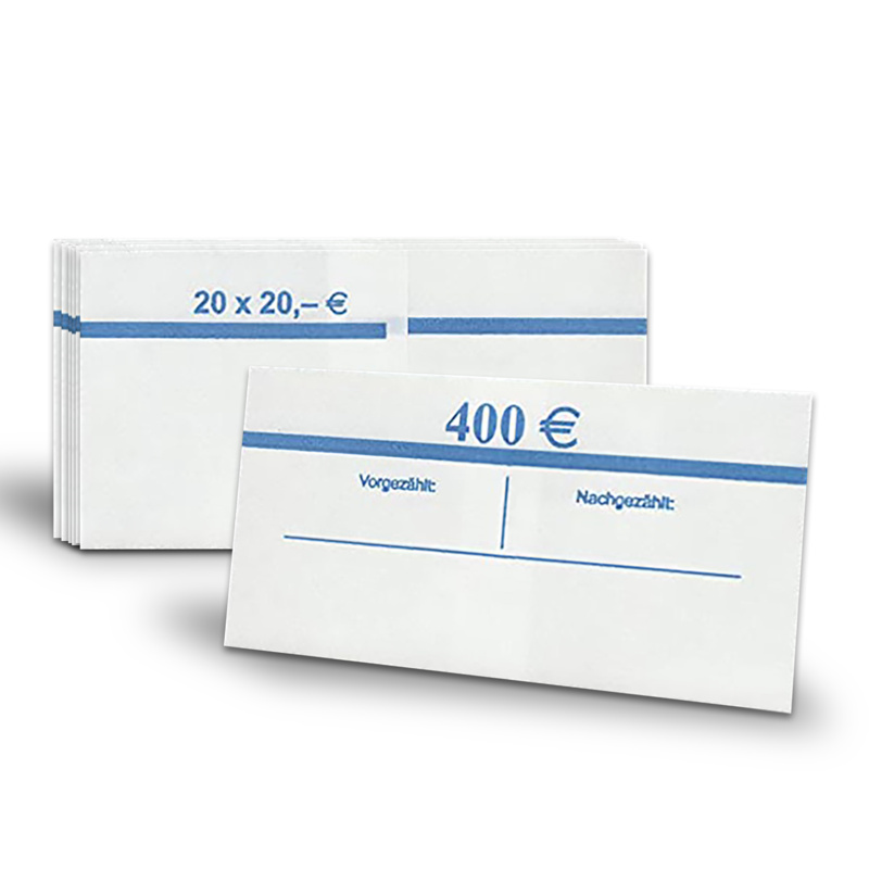 Geldscheinbanderolen für 20 x 20,00 EUR