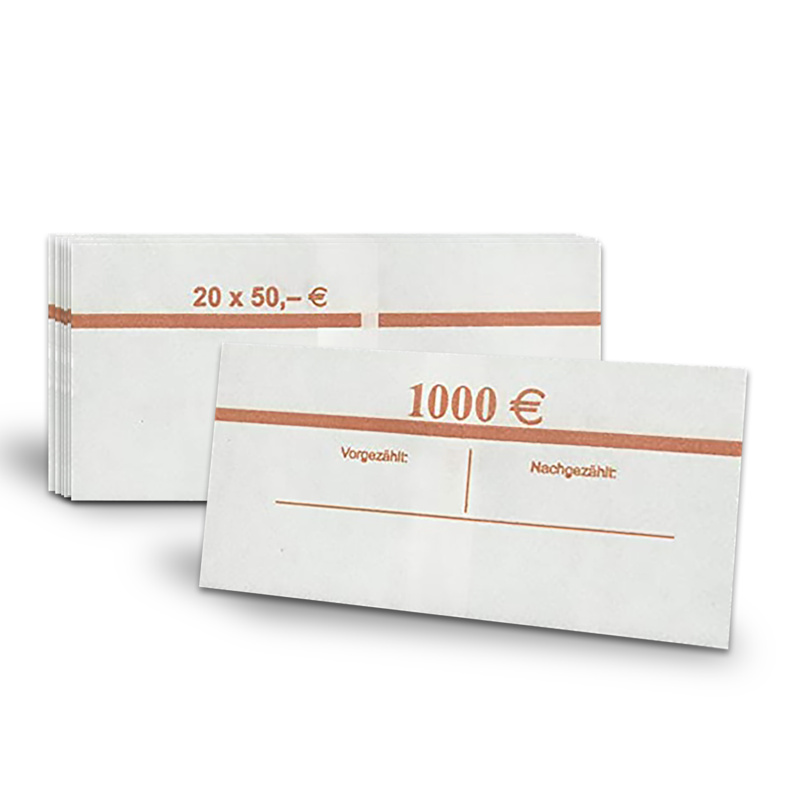 Geldscheinbanderolen für 20 x 50,00 EUR