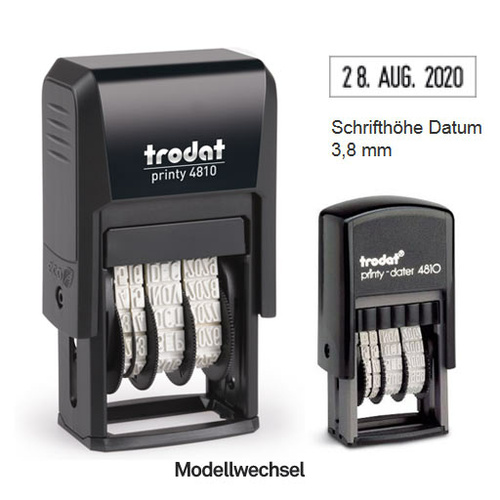 4810 Trodat Printy Datumstempel Kissen schwarz