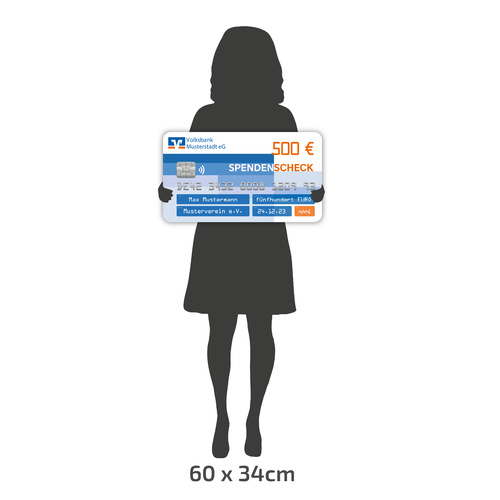 Individueller PR-Spendenscheck GENO-Kreditkarte (60 x 34 cm)
