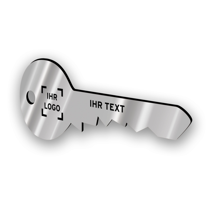 Übergabeschlüssel mit Gravur - silber (B:60xH:23,5 cm) - aus Kunststoff