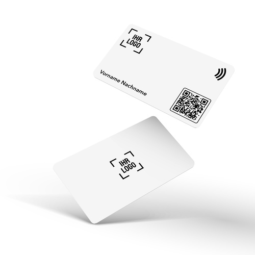 Digitale NFC-Visitenkarten | aus recyceltem PVC | mit QR-Code