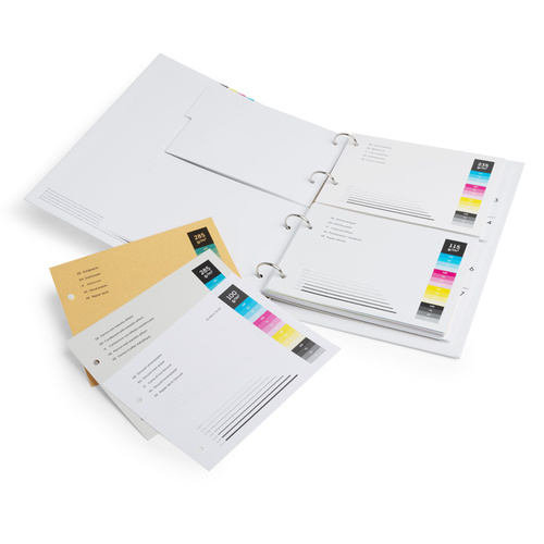 Produktmuster Papiermusterbuch